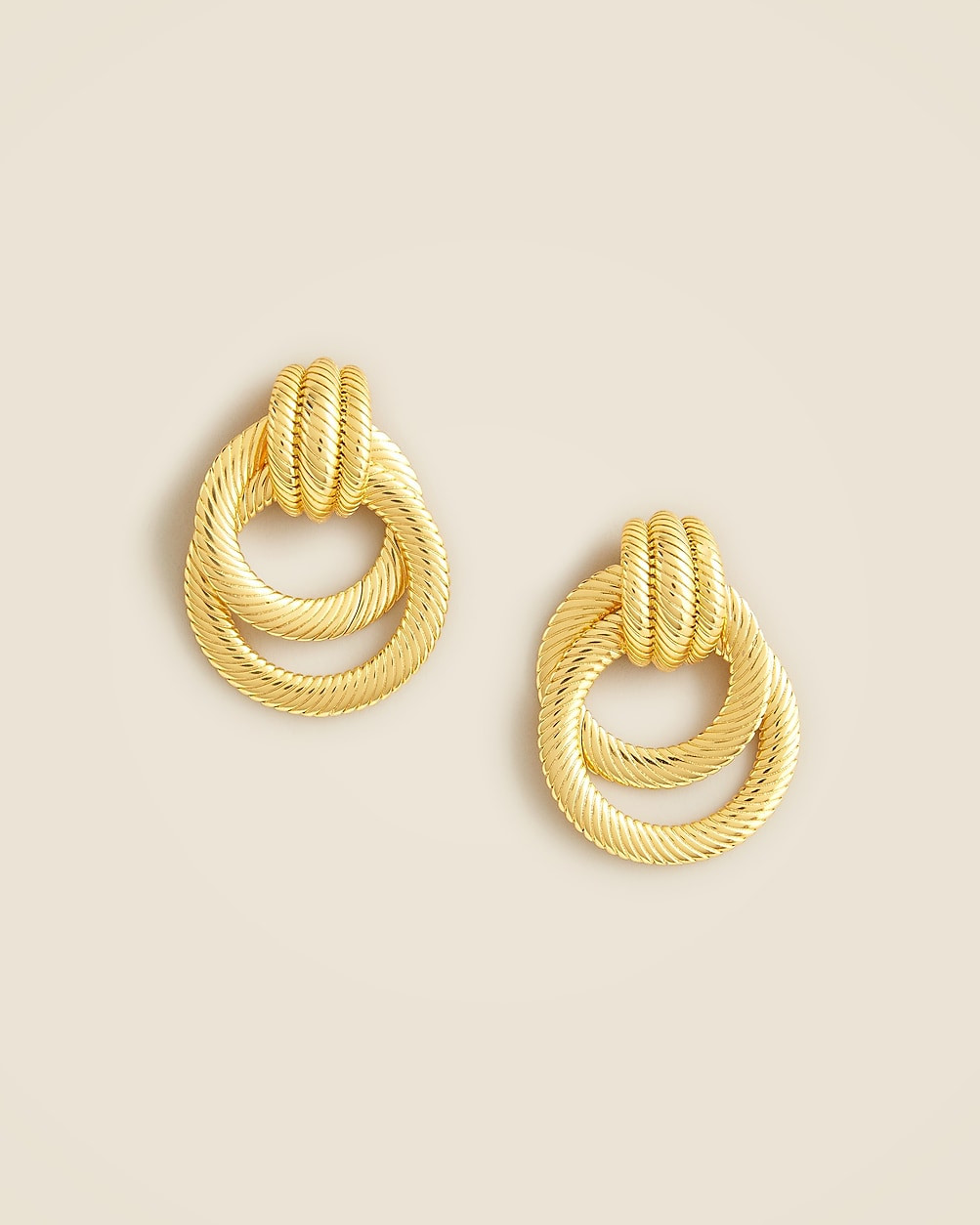 Interlocked textured hoop earrings | J. Crew US