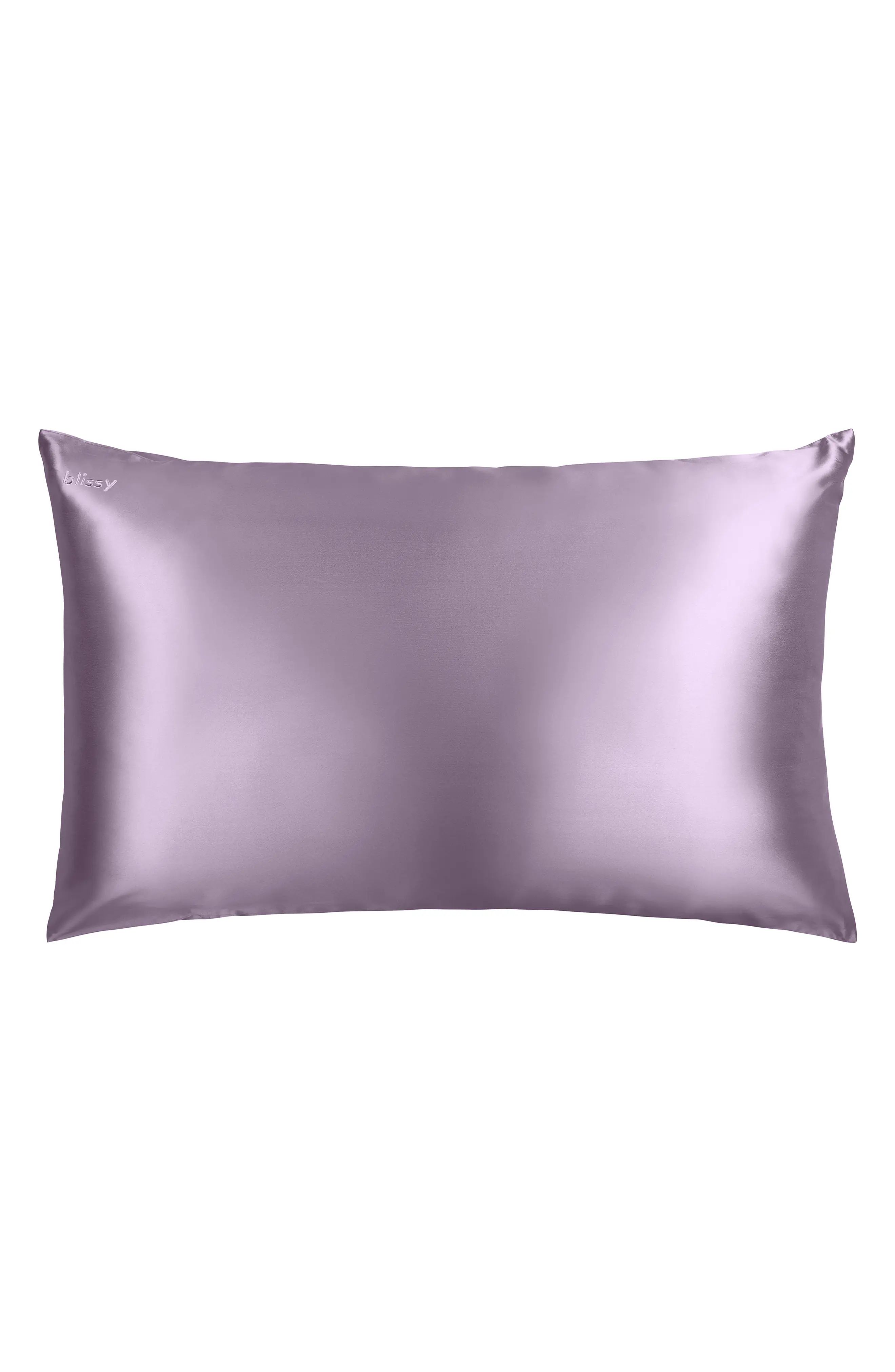 BLISSY Mulberry Silk Pillowcase in Lavender at Nordstrom, Size King | Nordstrom