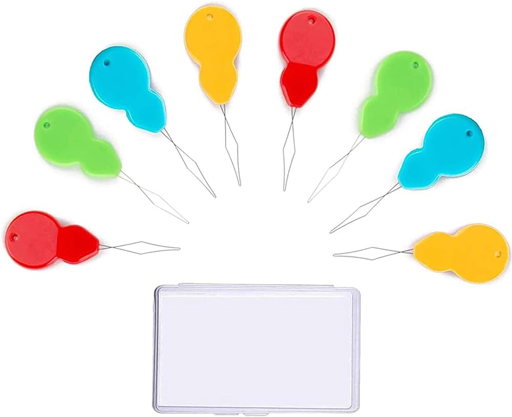 30 Pieces Gourd Shaped Plastic Needle Threaders, Plastic Wire Loop DIY Needle Threader Hand Machi... | Amazon (US)