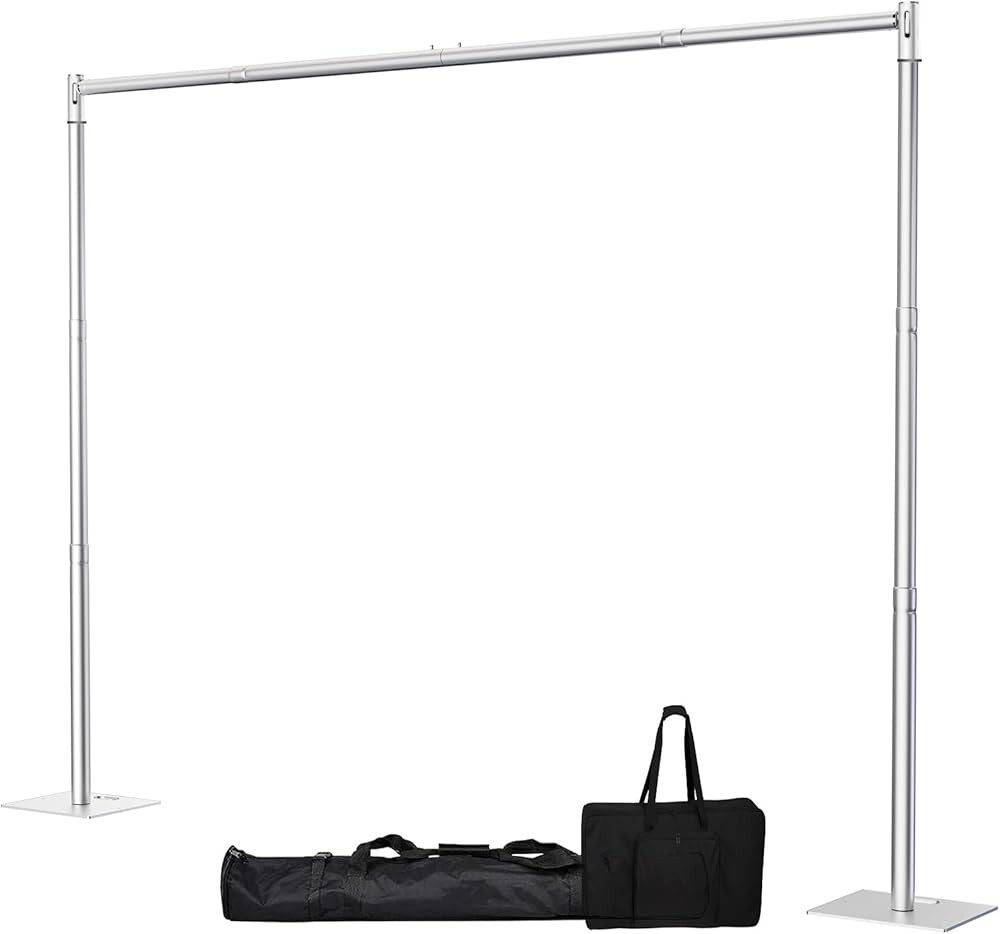 Pipe and Drape Backdrop Stand, 10x10ft Heavy Duty Backdrop Stand with Metal Base, Adjustable Heig... | Amazon (US)
