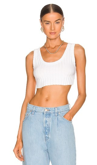 COTTON CITIZEN Capri Crop Tank in White. - size M (also in L, S) | Revolve Clothing (Global)