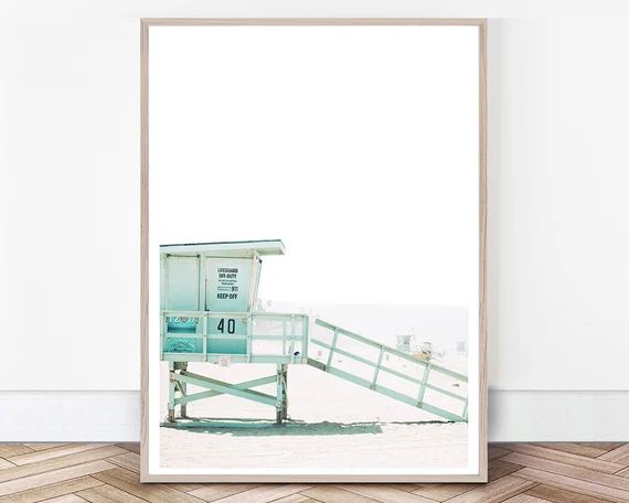 Lifeguard Tower, Beach Life, Summer Decor, Summer Prints, Lifeguard Hut, California Print, Coasta... | Etsy (US)