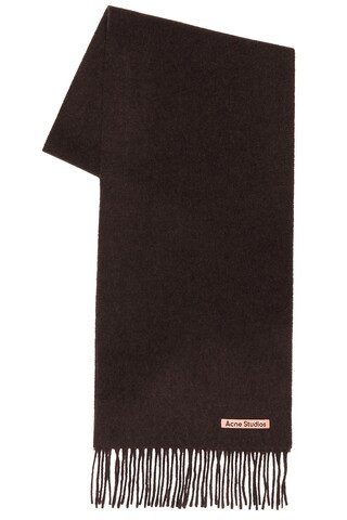 Acne Studios Canada Skinny Scarf in Brown | FWRD 