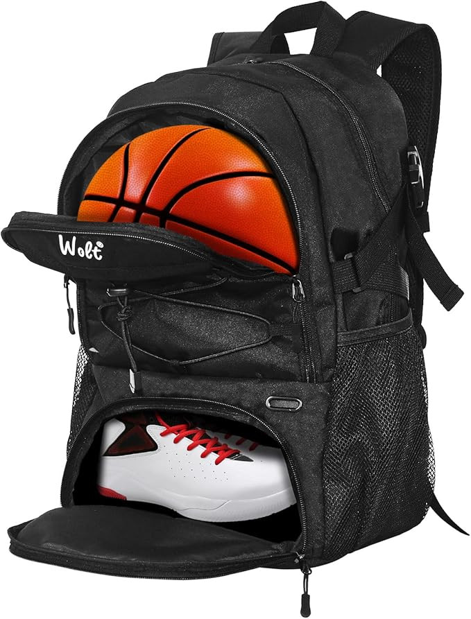 WOLT | Basketball Backpack Large Sports Bag with Separate Ball holder & Shoes compartment, Best f... | Amazon (US)