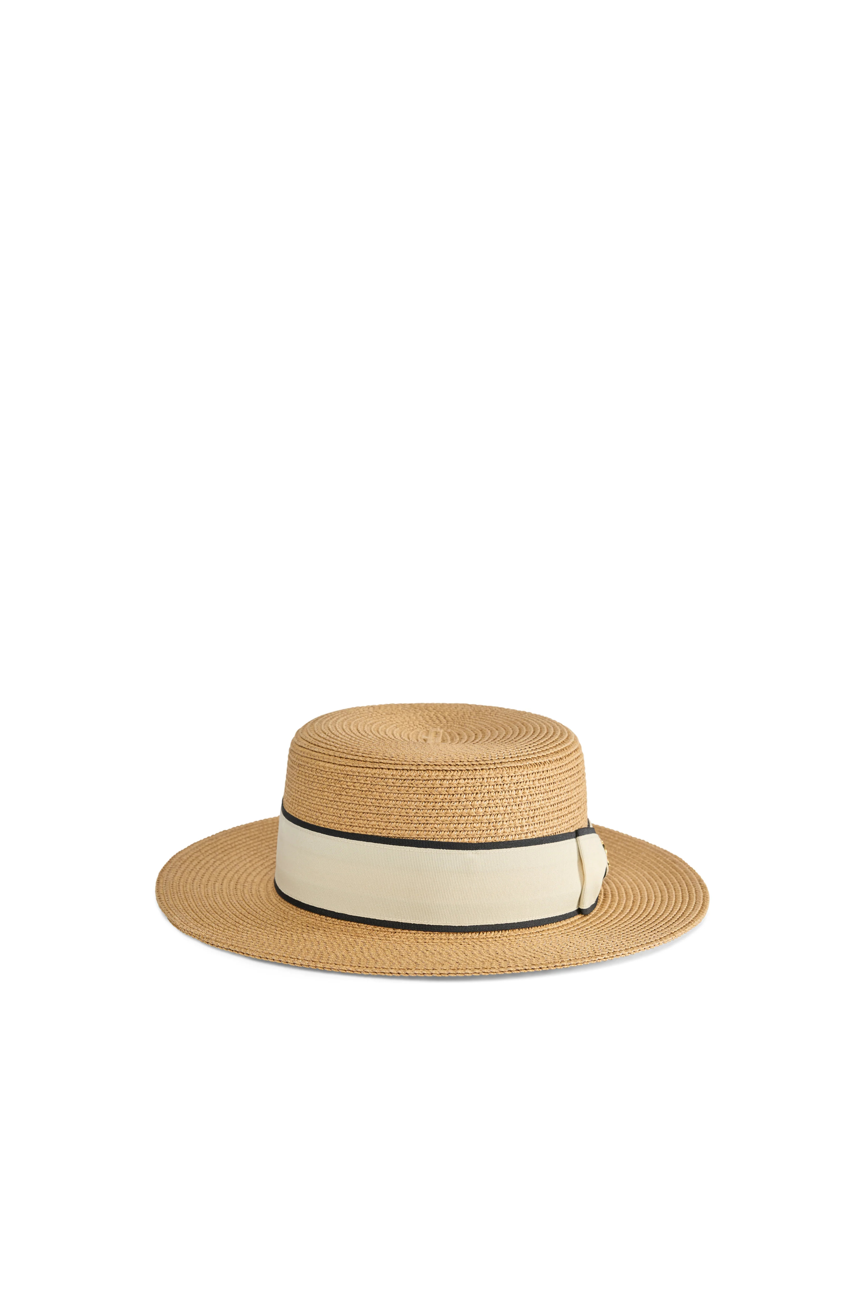 Boater Hat (Camel Latte Navy) | Holland Cooper