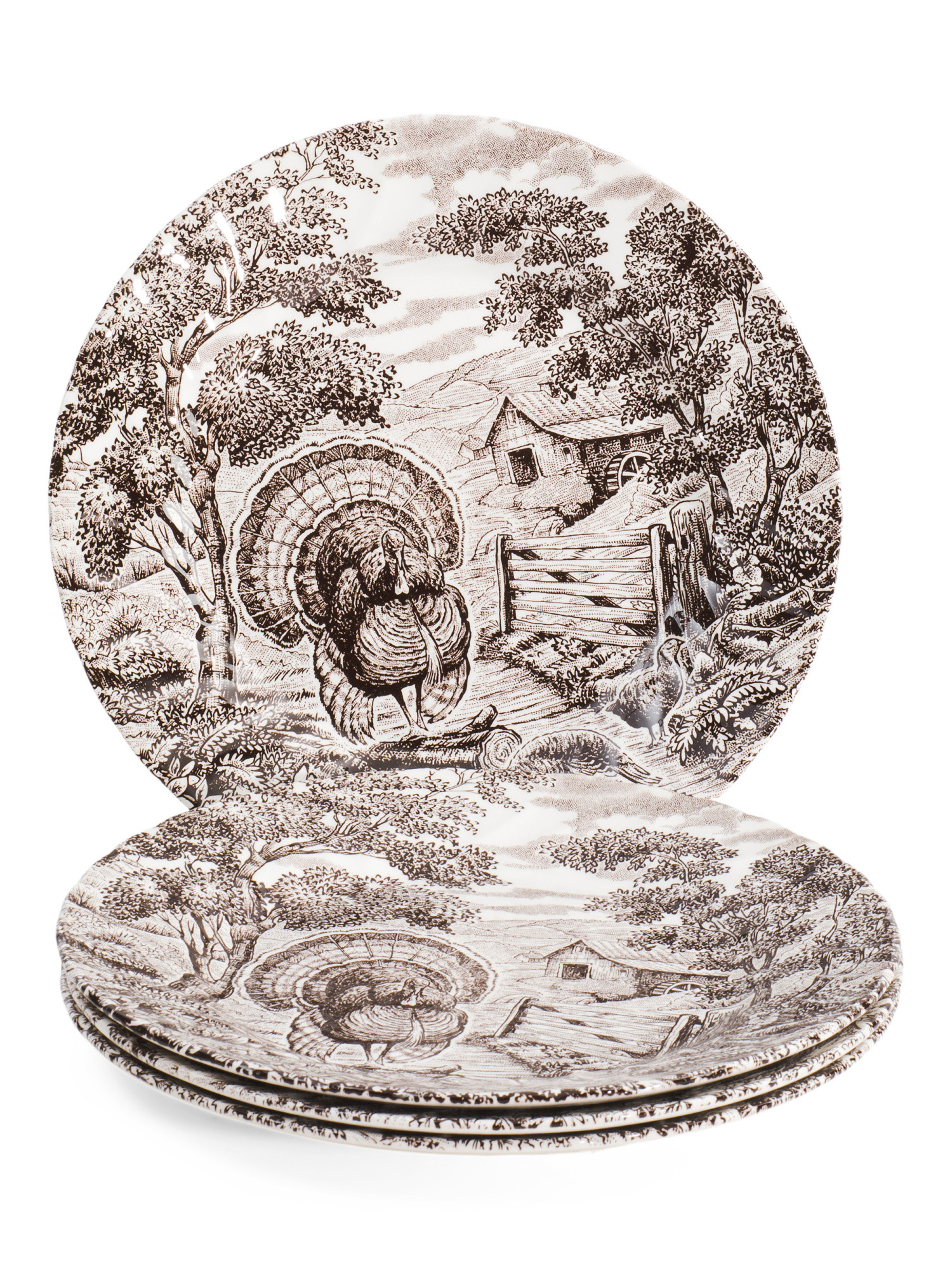 Set Of 4 Harvest Homestead Turkey Dinner Plates | Kitchen & Dining Room | Marshalls | Marshalls