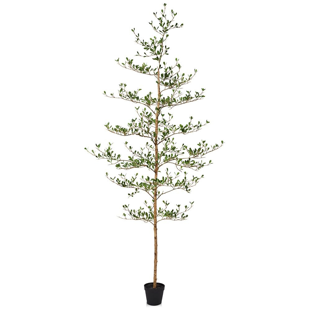 Artificial Black Olive Tree 7FT Indoor Outdoor Decor Faux Plants - Real Wood Trunk Fake Tree with... | Amazon (US)