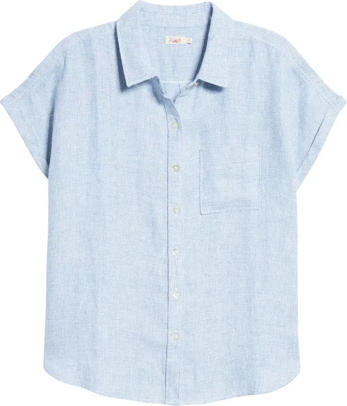 Avery Short Sleeve Linen Button-Up Shirt | Nordstrom