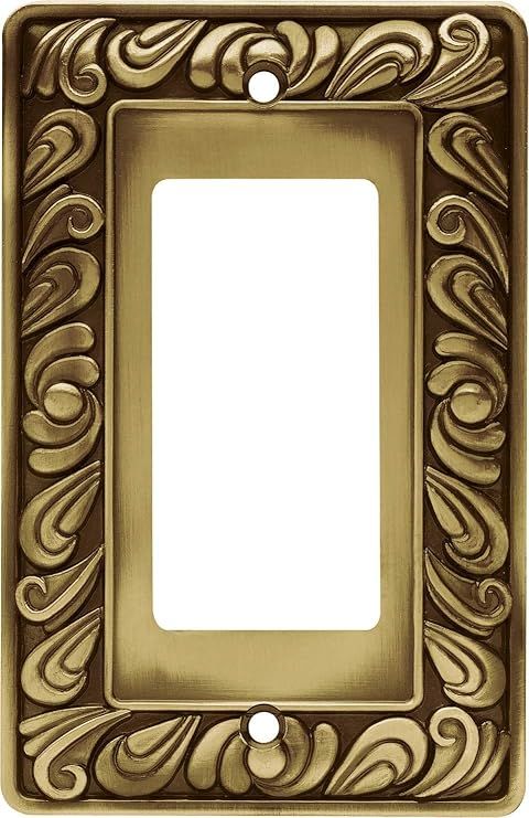 Franklin Brass 64047 Paisley Single Decorator Wall Plate / Switch Plate / Cover, Tumbled Antique ... | Amazon (US)