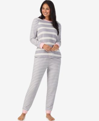 Cuddl Duds Women’s 2-Piece Stretch Fleece Long Sleeve Jogger Pajama Set - Macy's | Macy's
