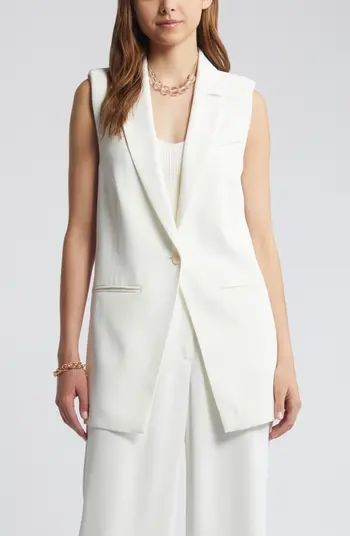 Open Edit Tailored Long Vest | Nordstrom | Nordstrom