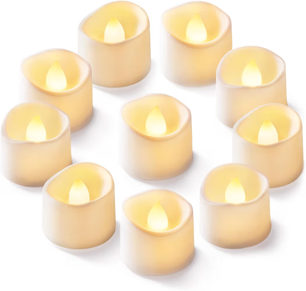 Homemory 12Pcs Flameless Candle LED Candles Tea Lights
        Battery Operated, Flickering, 200+... | Amazon (US)