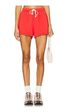 perfectwhitetee French Terry Sweat Shorts in Poppy Red from Revolve.com | Revolve Clothing (Global)