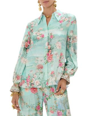 Camilla Silk Floral Print Blouse in The Jewellery Museum  | Bloomingdale's Women All Women | Bloomingdale's (US)