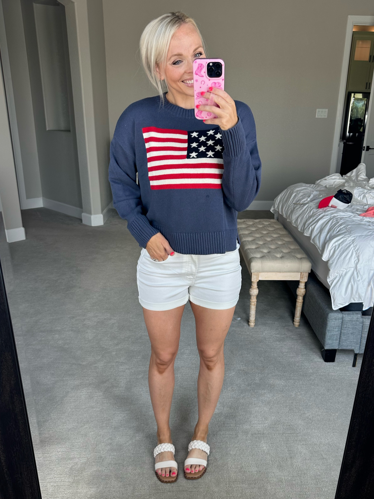 Old navy 50% off almost everything!! I’m wearing a 4 in the shorts, they have stretch, medium in the sweater! 

#LTKSaleAlert #LTKFindsUnder50 #LTKStyleTip