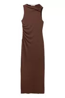 Gathered midi dress | PULL and BEAR UK