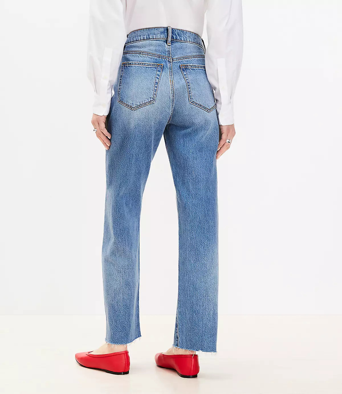 Tall Fresh Cut High Rise Straight Jeans in Light Vintage Wash | LOFT