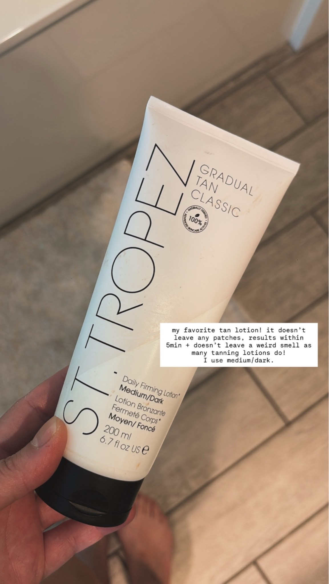 Daily favorite tan lotion! it doesn’t leave any patches, results within 5min + doesn’t leave a weird smell as many tanning lotions do! TRY IT!🙌🏻 (I use medium to dark + apply every day after shower if want consistent tan) 

#sttropez #tanning #tanninglotion #lotion #tan #selftanning #ultafind #classictanninglotion #naturaltanninglotion #beautymusthave  #summermusthaves #strropezselftanner #selftanner #naturalglow #giftsforher #giftideas #travelessentials #everydayessentials #summerglow #sephorasale #sephora #beauty #beautyproducts #tanner #dailyfavorites #bestseller #vacationmusthave #mommusthave #dailyfinds #beautyfavorites

#LTKSeasonal #LTKdayinmylife #LTKBeauty