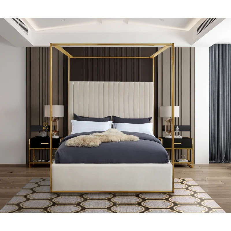 Heersa Velvet Bed | Wayfair North America