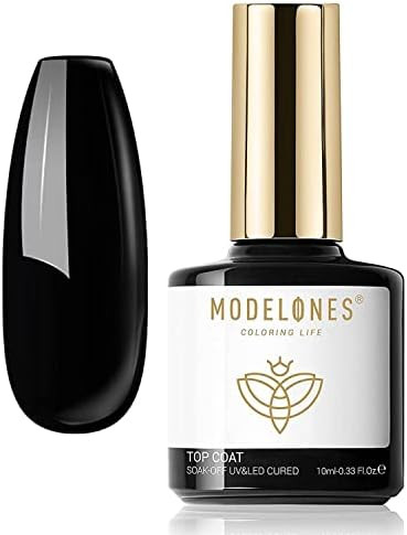 Modelones Gel Top Coat- 10ML No Wipe Top Coat Gel Nail Polish High Gloss Shine Finish Long Lastin... | Amazon (US)