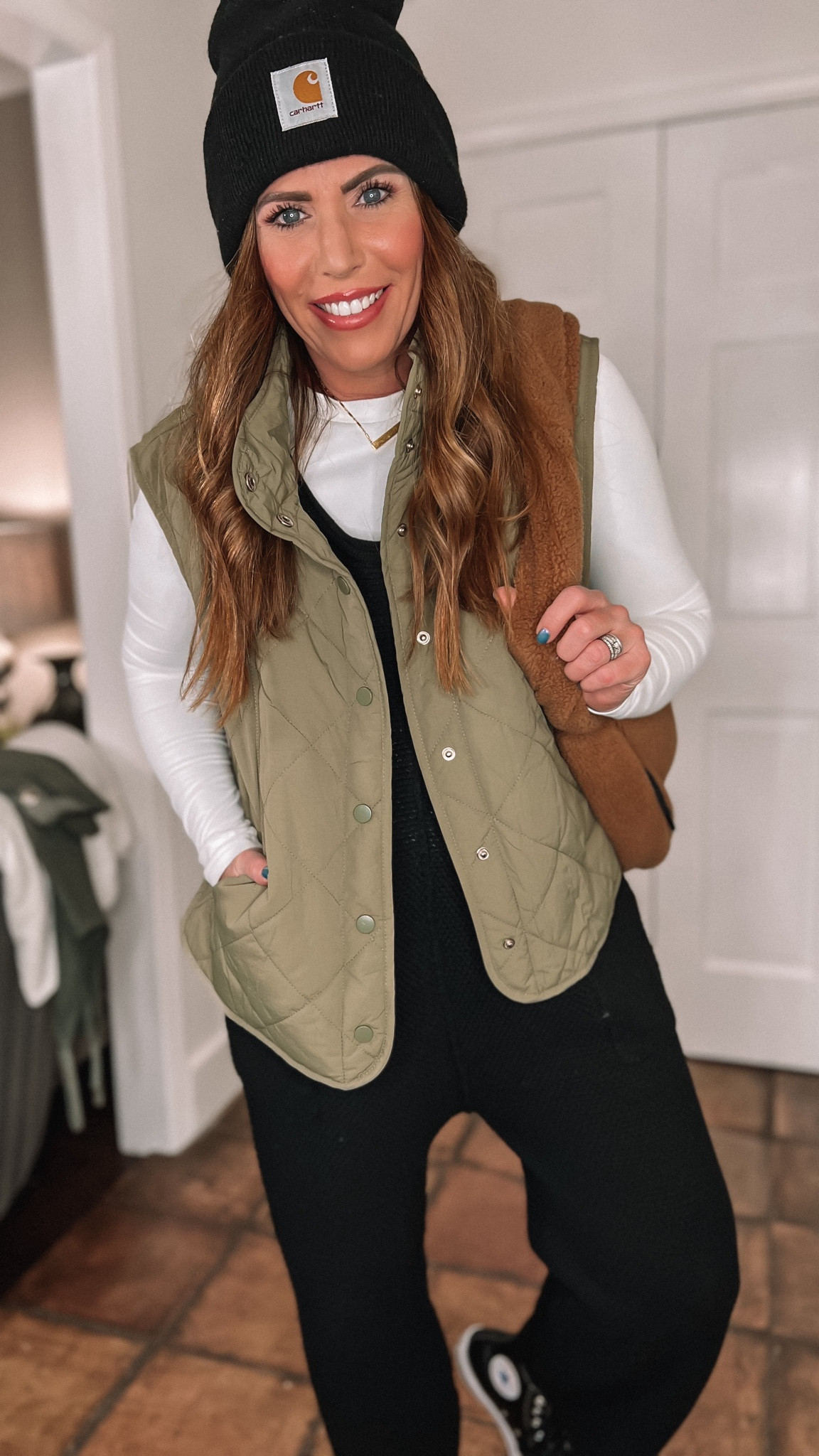 Casual winter outfit from Amazon

Free people look for less knit jumper is only $29.99 available in several colors. I’m wearing a large for a looser fit.

Free people look for less Sherpa lined vest. $29.99 I’m wearing a large for an oversized fit.

Fitted long sleeve crewneck top is so comfy! Fits like a bodysuit. Comes in several colors and true to size. On sale for $19.99.



#LTKsalealert #LTKstyletip #LTKover40