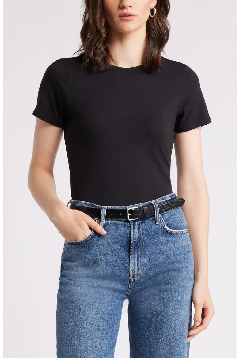 Pima Cotton Blend Crewneck T-Shirt (Women) | Nordstrom | Nordstrom