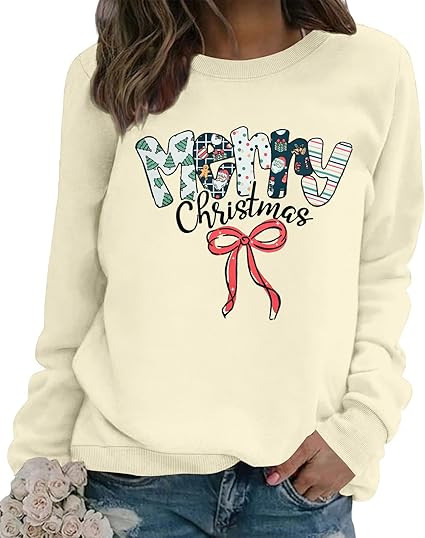 SUPEYA Merry Christmas Sweatshirt For Women Christmas sweatshirts Xmas Long Sleeve Top Winter Hol... | Amazon (US)