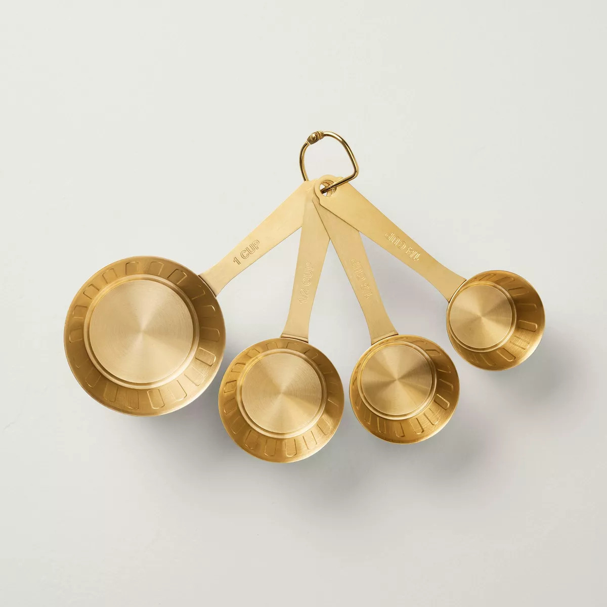 4pc Stainless Steel Measuring Cups Vintage Brass Finish - Hearth & Hand™ with Magnolia | Target