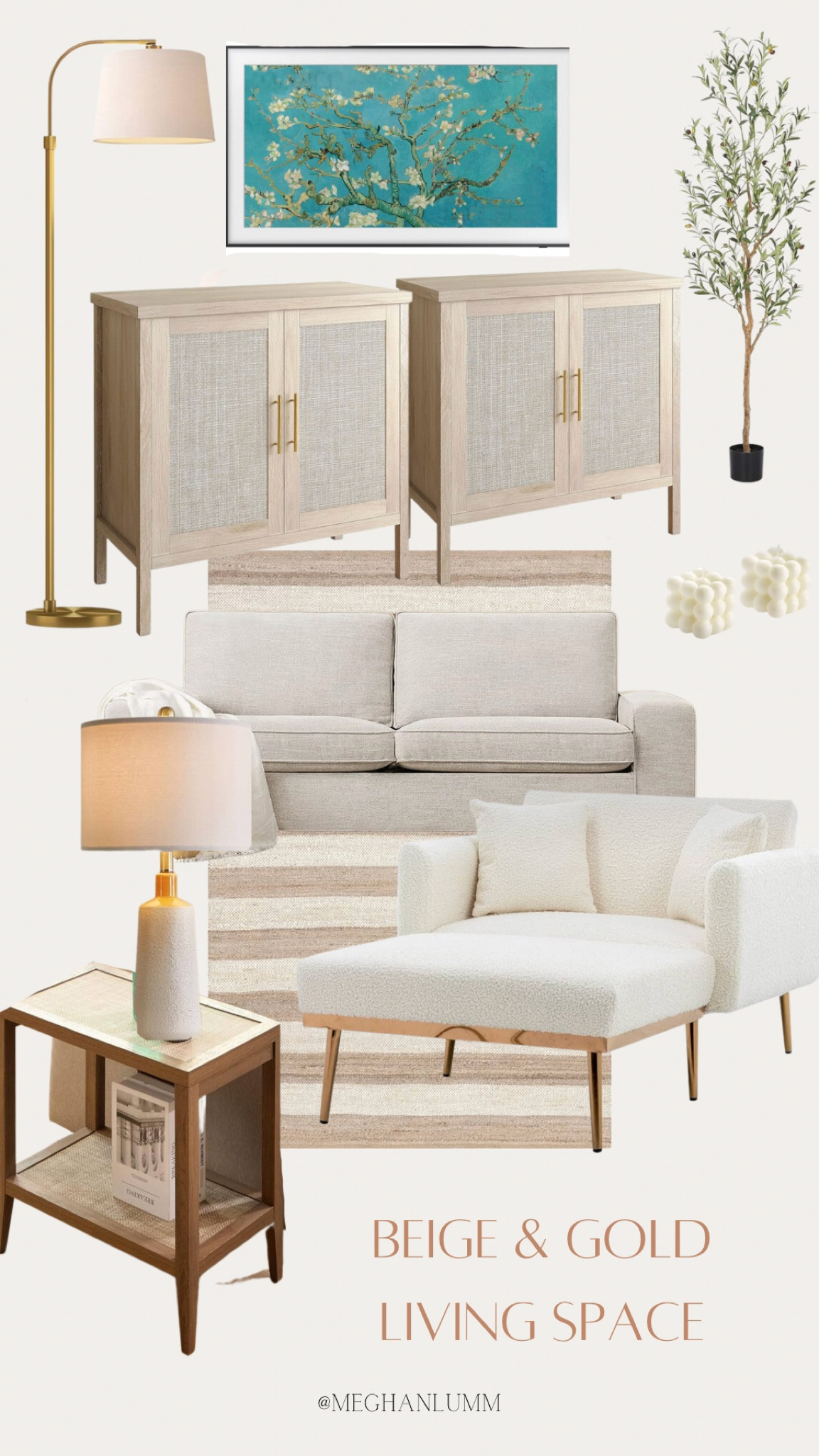 Beige & gold living space! 

#LTKsalealert #LTKhome #LTKstyletip