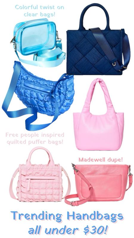 Trending handbags under $30!
……………………
target bags target purse target handbag travel bag target weekender madewell dupe clear bag clear purse puffer bag puffer purse fp movement dupe free people dupe fp dupe fp bag dupe crossbody bag purse under $30 purse under $50 purse under $20 travel purse travel essentials concert bag concert purse graduation look graduation outfit mother’s day gift idea teacher gift idea crossbody purse crossbody bag target new arrivals pink purse blue purse navy purse sling bag sling purse Anthropologie dupe shoulder bag shoulder purse casual purse tote handbag straw tote beach bag straw bag straw purse 

#LTKitbag #LTKfindsunder50 #LTKstyletip