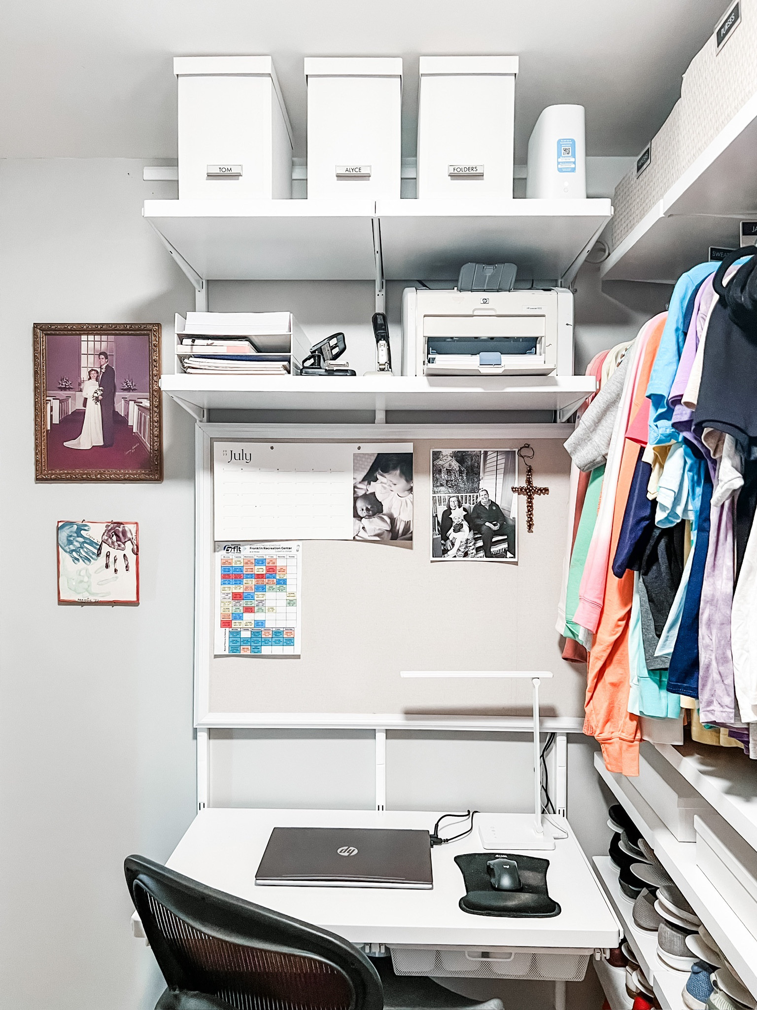 One of the needs in our recent primary closet transformation was a small desk area. With our custom Elfa system, we we’re able to design exactly what our client needed in this space! 🖥️🖊️

#officespace #officegoals #primarycloset #mastercloset

#LTKhome #LTKBacktoSchool #LTKstyletip