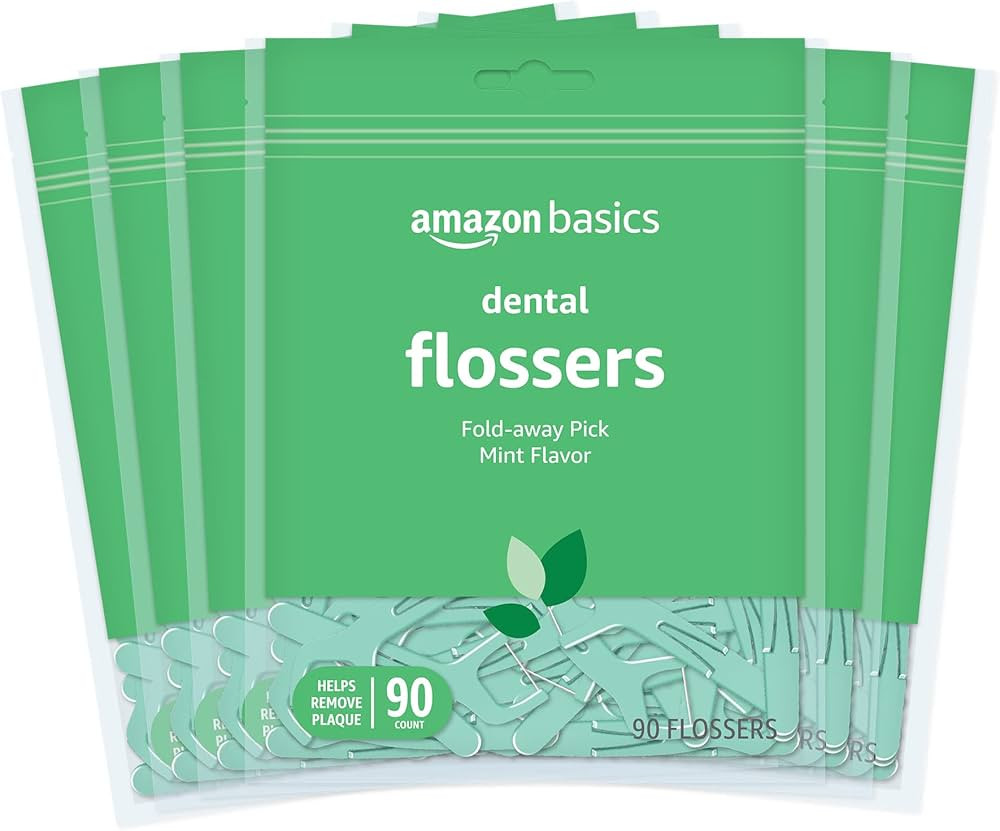 Amazon Basics Mint Dental Flosses, 540 Count, 6 Packs of 90 | Amazon (US)