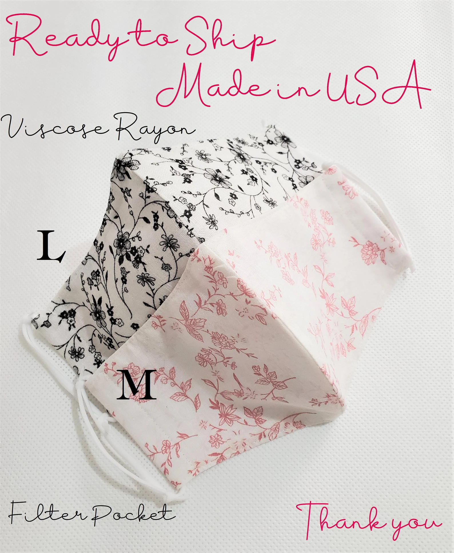 Ready To Ship 3 layers Cotton Face Mask Filter PocketPM 2.5 | Etsy | Etsy (US)