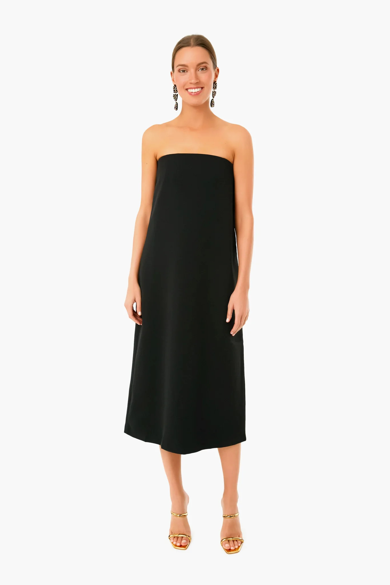 Strapless Ivory Crepe Marin Dress | Tuckernuck (US)