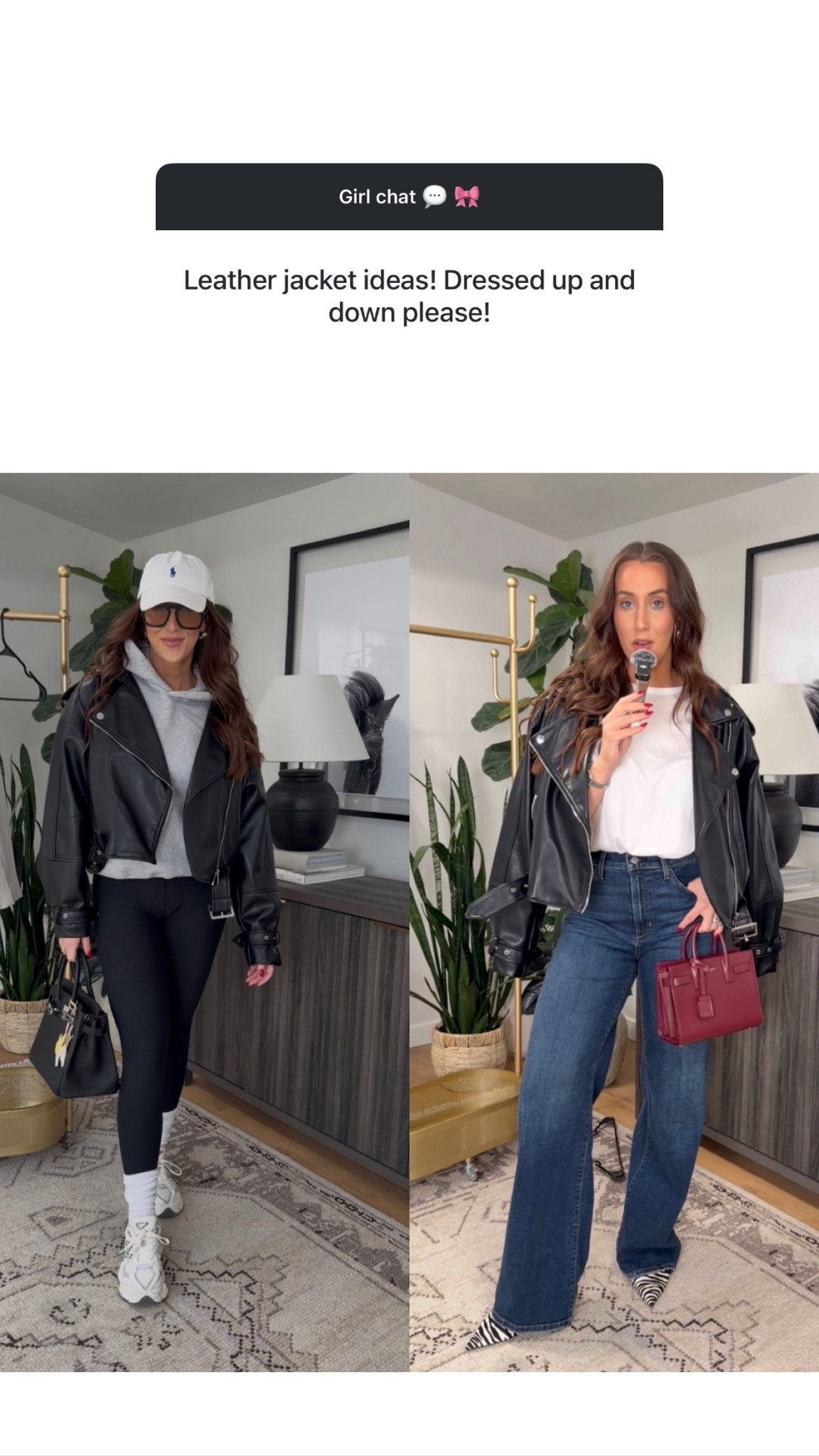 Leather jacket dressed down + up!

Jacket is old!


#LTKSeasonal #LTKgrwm #LTKootd