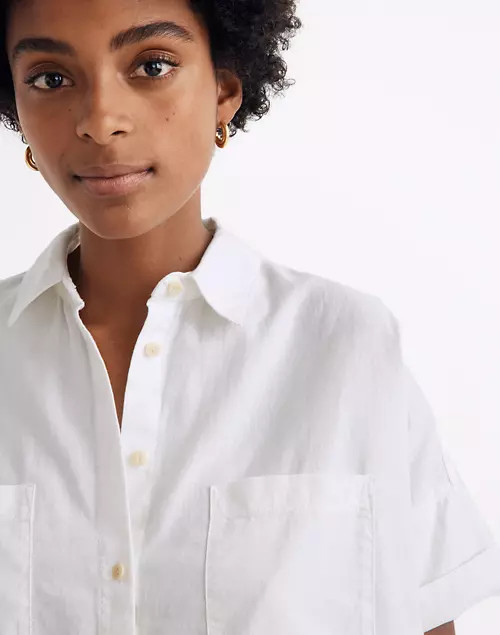 White Cotton Courier Shirt | Madewell