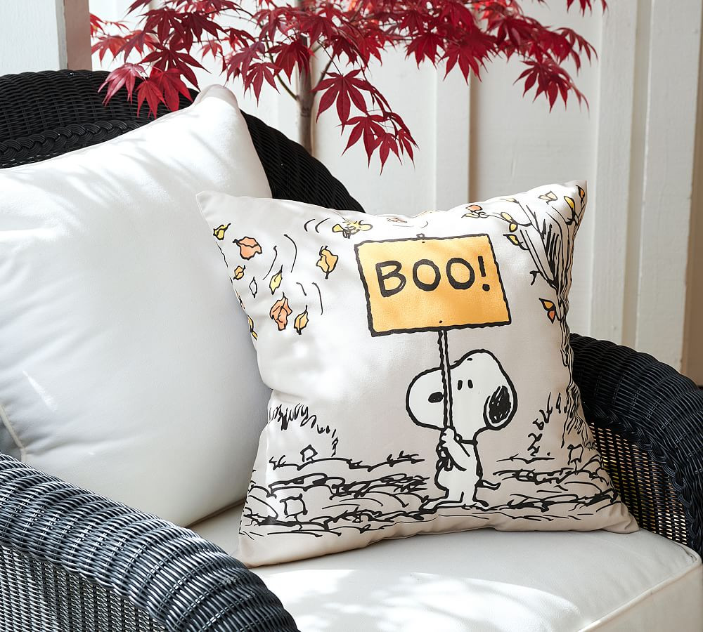 Peanuts™ Snoopy™ Boo! Outdoor Throw Pillow | Pottery Barn (US)
