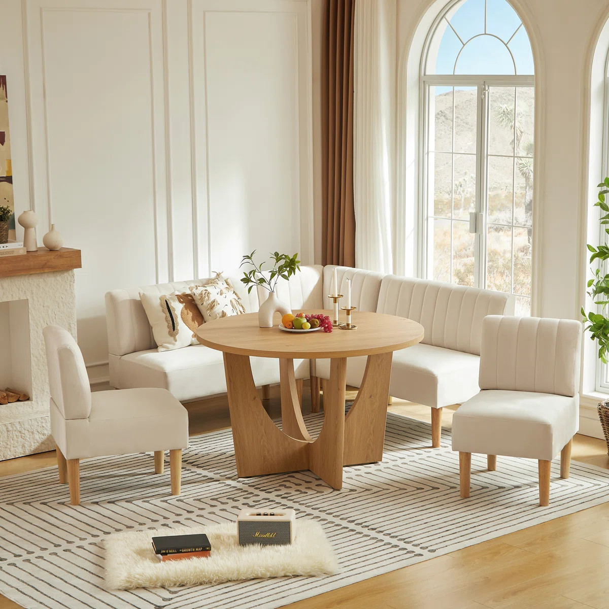 6-piece Dining Set With Table & 5 Velvet Chairs | Wayfair North America