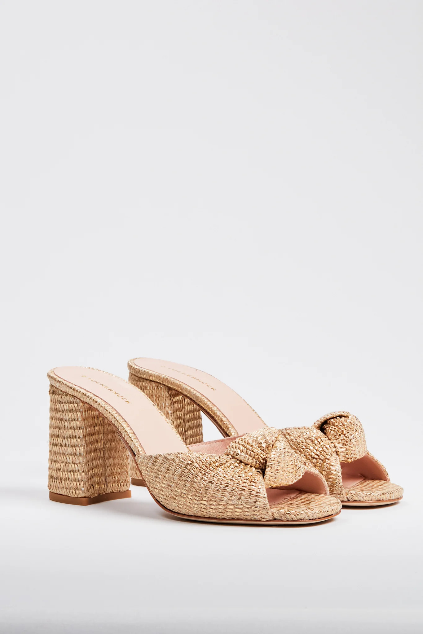 Gold Raffia Blake Heels | Tuckernuck (US)