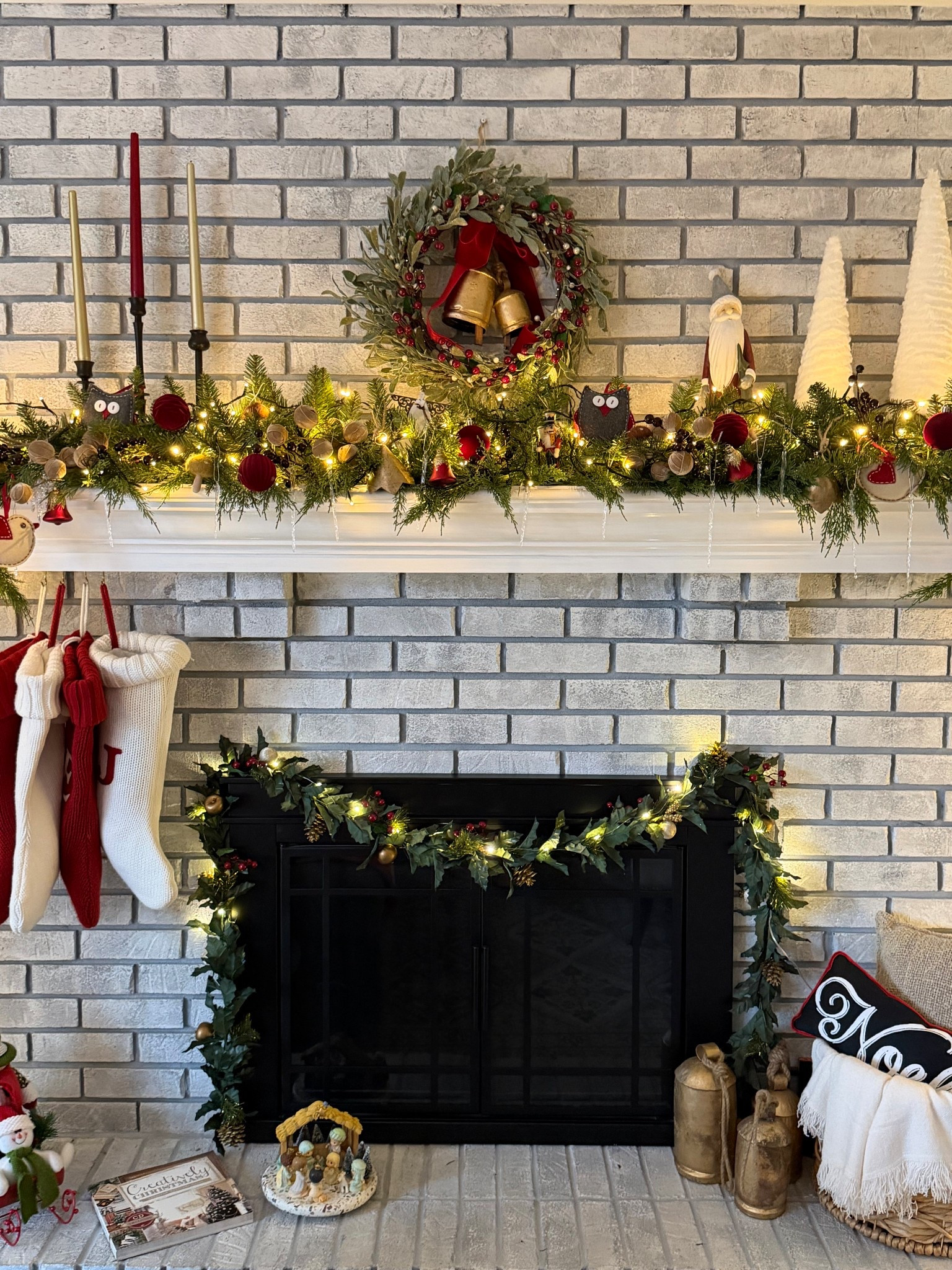 Fireplace mantel holiday decorations 

#LTKHoliday #LTKHome #LTKSaleAlert