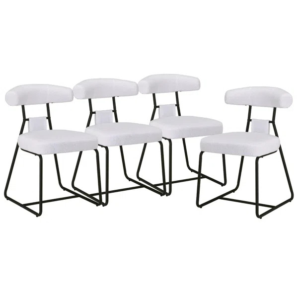 Casilda Tufted Fabric Upholstered Metal Side Chair | Wayfair North America