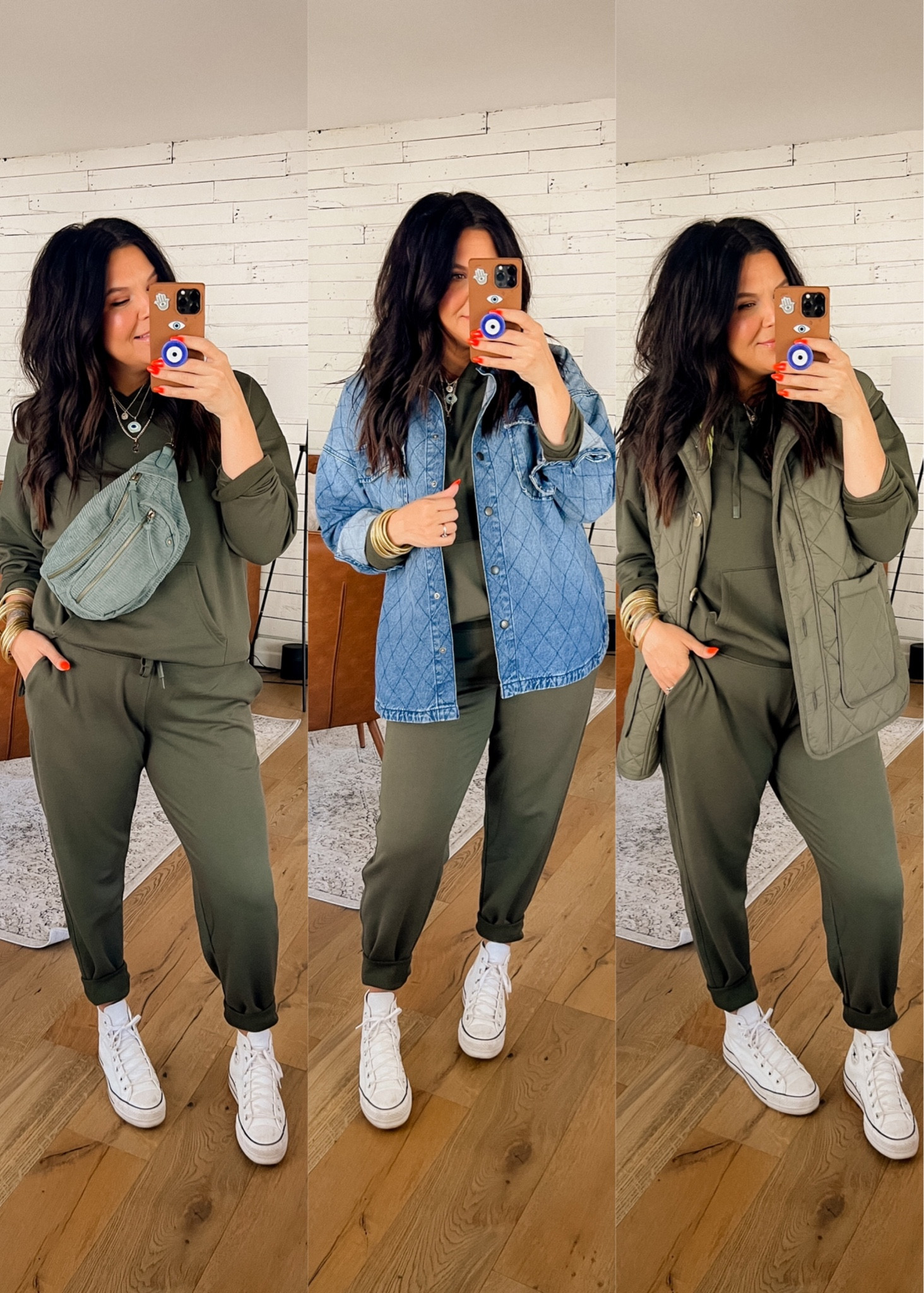 Walmart casual sweatpants set styled several ways. 
The material on this is SO GOOD!
I got the XL, could have done a large for a more fitted look. @walmart #walmartpartner 

Vest: Large
Bump bag is 10/10


#LTKfindsunder50 #LTKmidsize #LTKstyletip