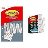 Command Cord Bundlers, 6 Gray Cord Bundlers and 12 Strips & Outdoor Light Clips, Damage Free Hanging | Amazon (US)