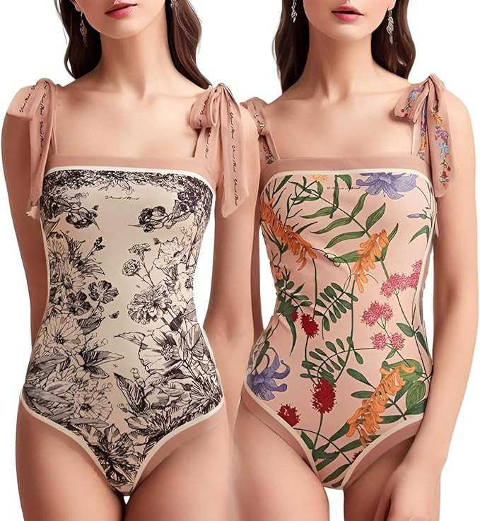 Reversible Floral Sexy One Piece Bathing Suit for Women One Piece Swimsuit Womens One Piece Swims... | Amazon (US)
