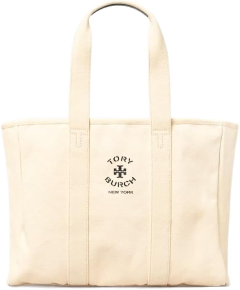 Tory Burch 156476 Canvas Logo Design Large Women's Tote Bag | Amazon (US)