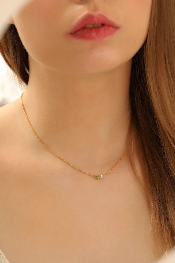 Personalized Birthstone Necklace Family Birthstone Necklace | Etsy | Etsy (US)