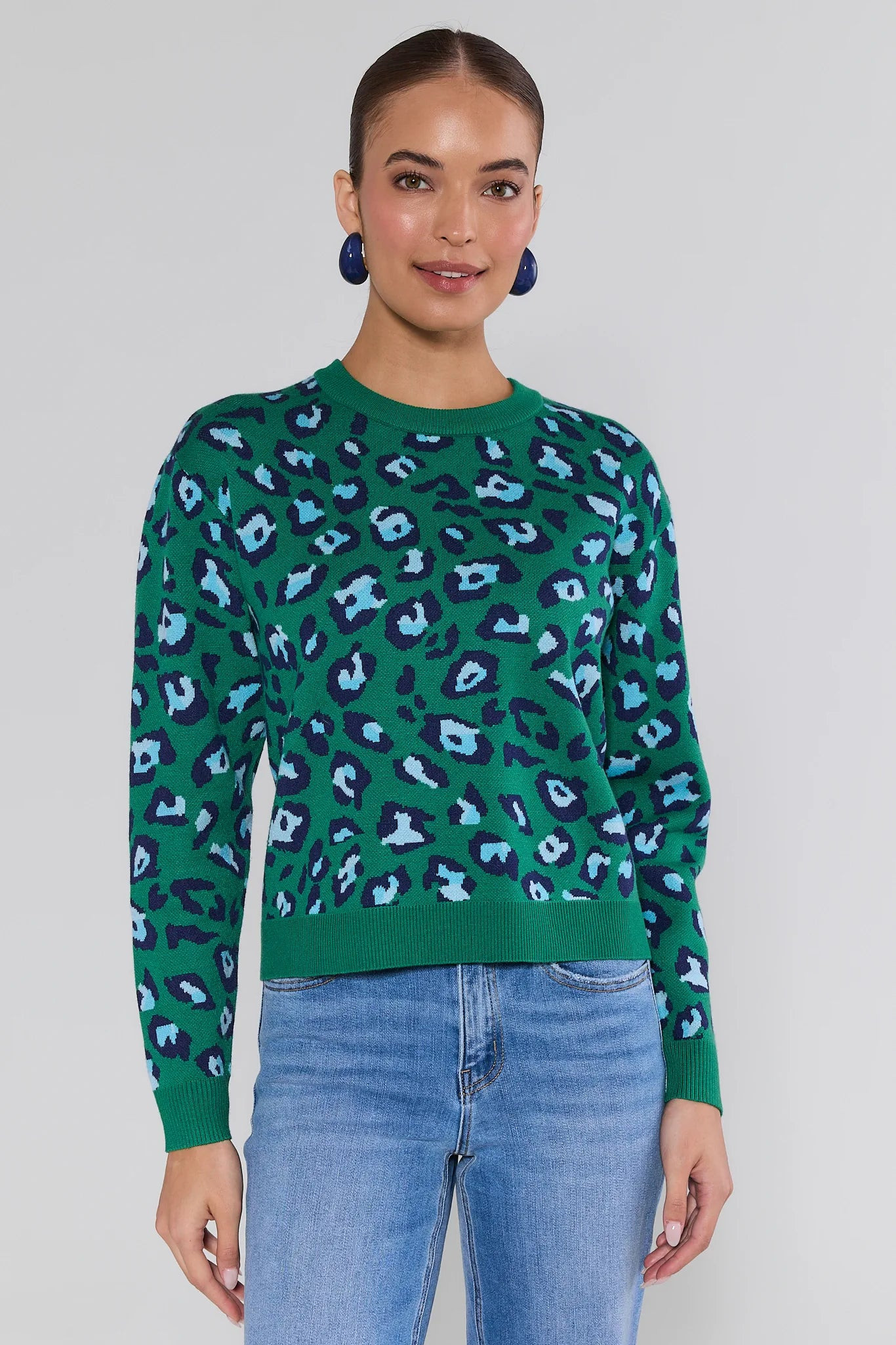 Kolly Green Leopard Sweater | Avara