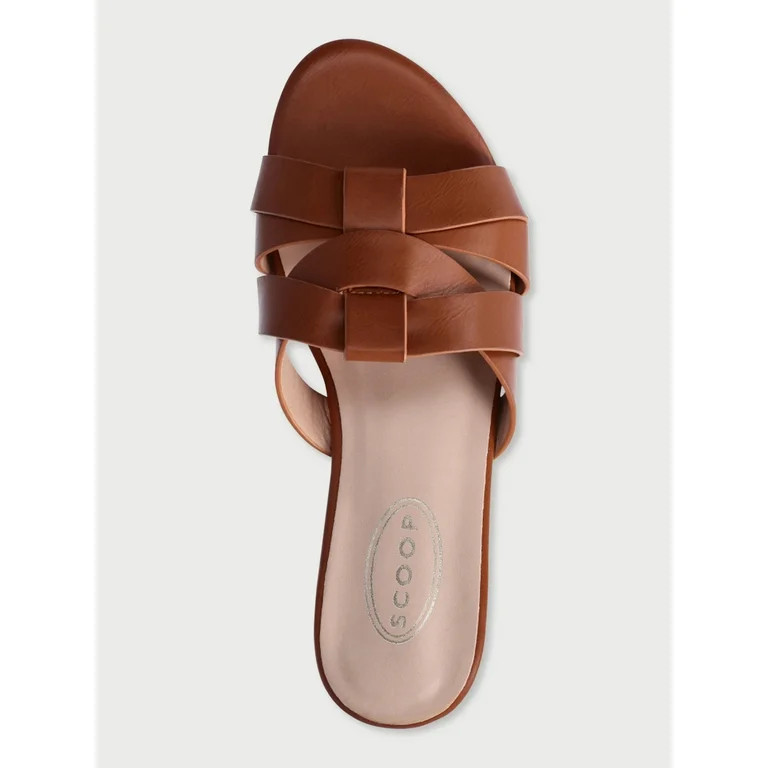 Scoop Women's Crossover Band Slide Sandals | Walmart (US)