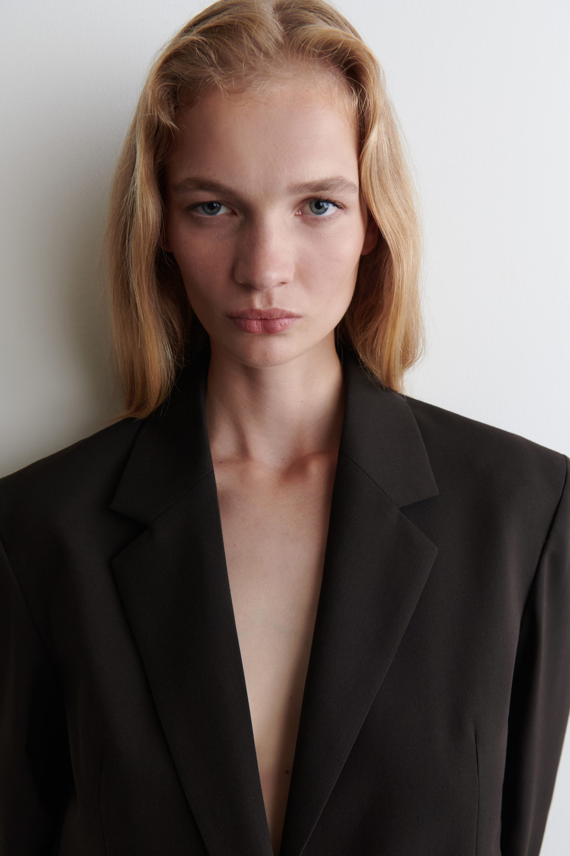MERINO WOOL-BLEND BLAZER - DARK BROWN | COS GB | COS UK
