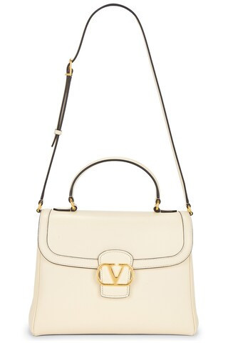 Valentino Garavani 9to5 Large Top Handle Bag in White | FWRD 